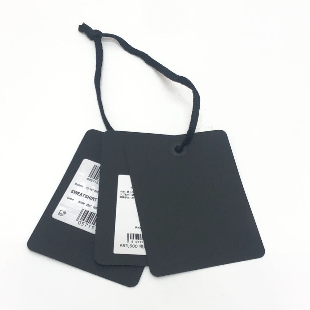 MONCLER C-SCOM-21-51105 Logo Embroidery Apparel Tops Long Sleeve Crew Neck Sweatshirt Cotton Men's Black