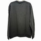 MONCLER C-SCOM-21-51105 Logo Embroidery Apparel Tops Long Sleeve Crew Neck Sweatshirt Cotton Men's Black