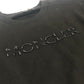 MONCLER C-SCOM-21-51105 Logo Embroidery Apparel Tops Long Sleeve Crew Neck Sweatshirt Cotton Men's Black