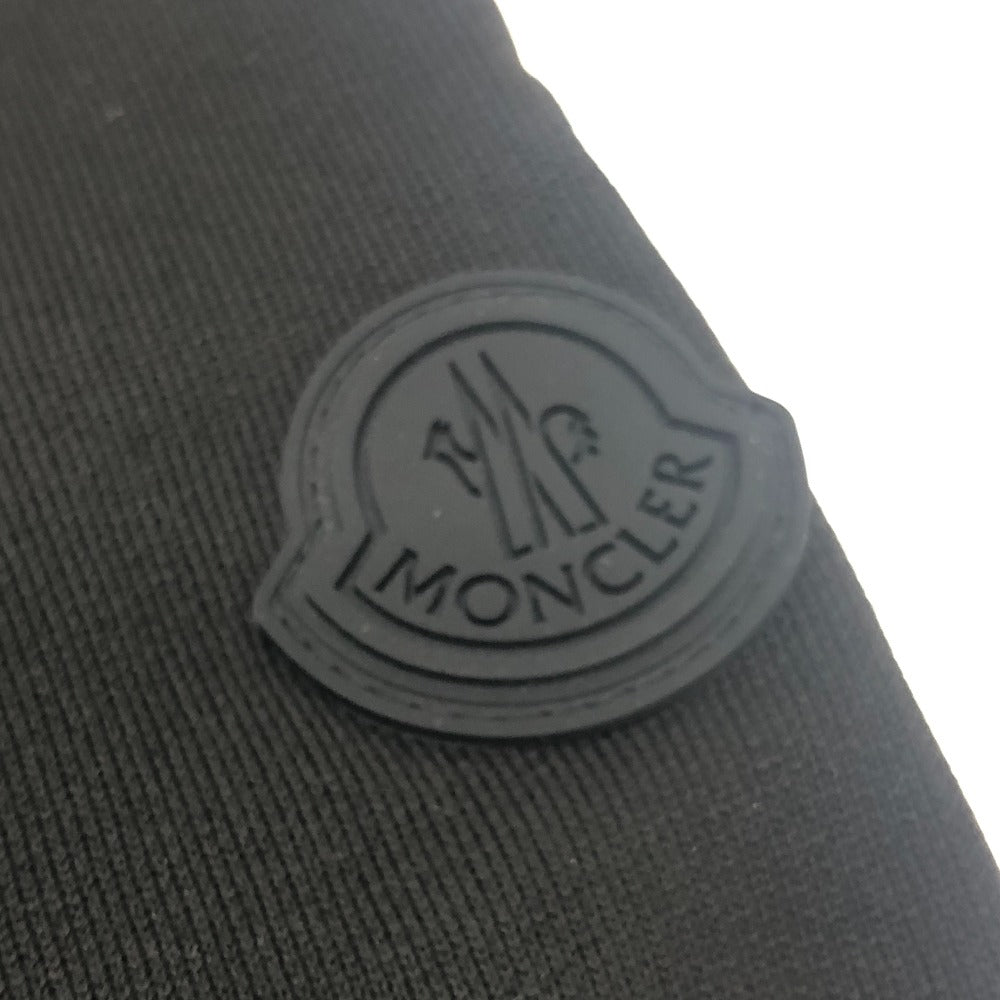 MONCLER C-SCOM-21-51105 Logo Embroidery Apparel Tops Long Sleeve Crew Neck Sweatshirt Cotton Men's Black