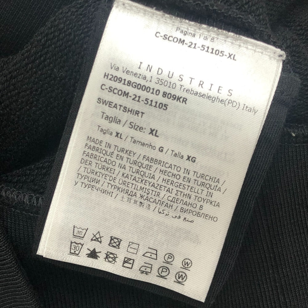 MONCLER C-SCOM-21-51105 Logo Embroidery Apparel Tops Long Sleeve Crew Neck Sweatshirt Cotton Men's Black