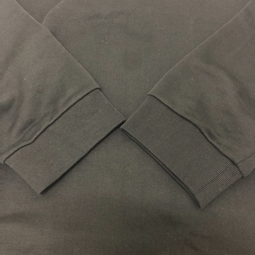 MONCLER C-SCOM-21-51105 Logo Embroidery Apparel Tops Long Sleeve Crew Neck Sweatshirt Cotton Men's Black