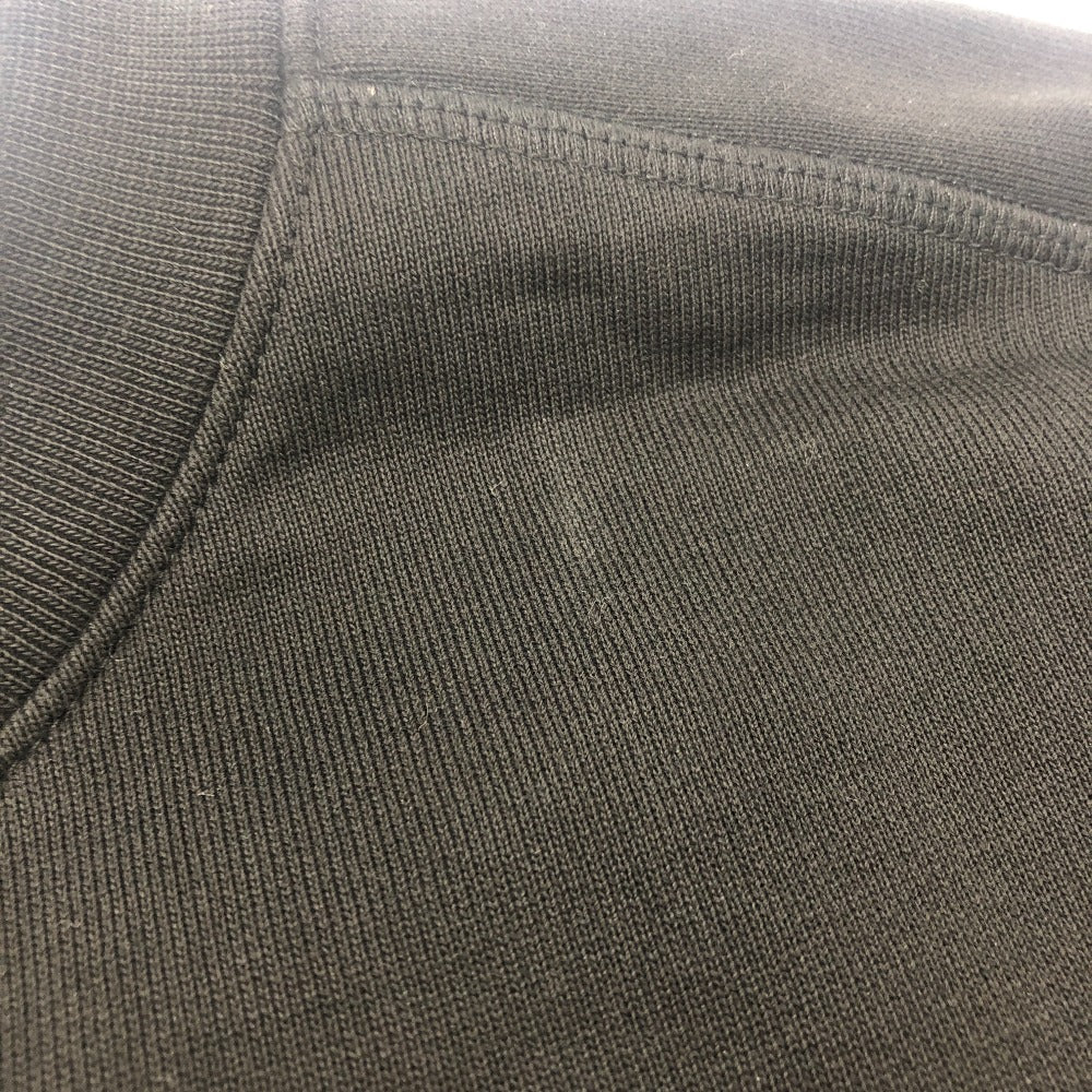 MONCLER C-SCOM-21-51105 Logo Embroidery Apparel Tops Long Sleeve Crew Neck Sweatshirt Cotton Men's Black