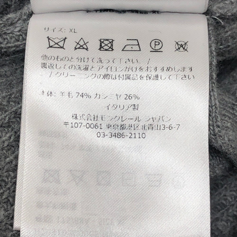 MONCLER C-TIND-22-3466 Apparel Tops Hoodie Knit Long Sleeve Logo Sweater Hoodie Cotton Men's Gray