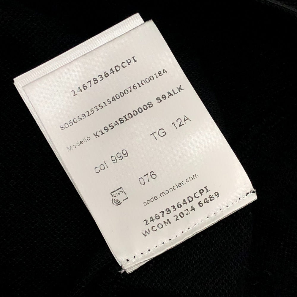 MONCLER K19548I00008 Moncler Enfant ワッペン アパレル ドレス ミニ 半袖 ワンピース コットン レディース ブラック