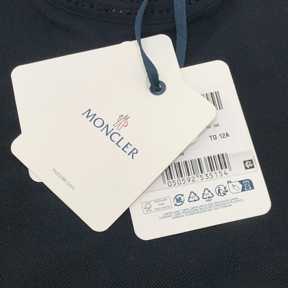 MONCLER K19548I00008 Moncler Enfant ワッペン アパレル ドレス ミニ 半袖 ワンピース コットン レディース ブラック