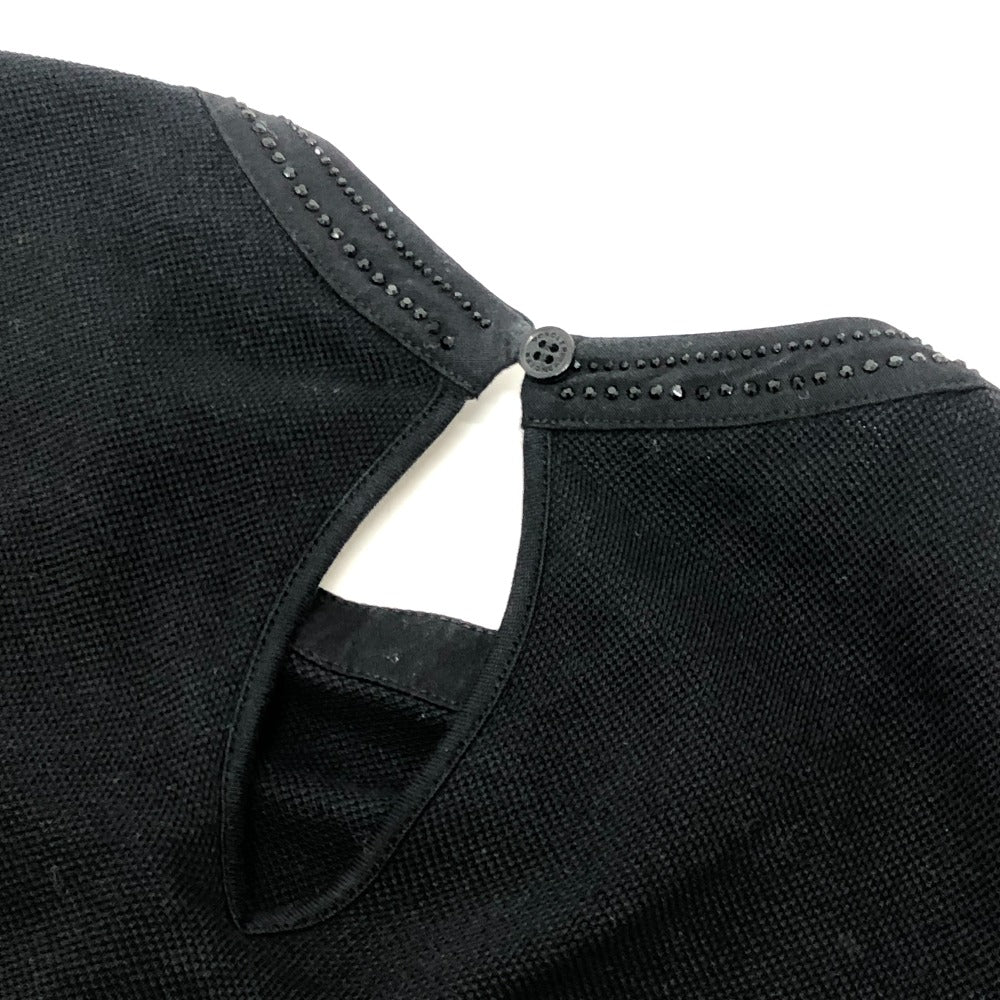 MONCLER K19548I00008 Moncler Enfant ワッペン アパレル ドレス ミニ 半袖 ワンピース コットン レディース ブラック