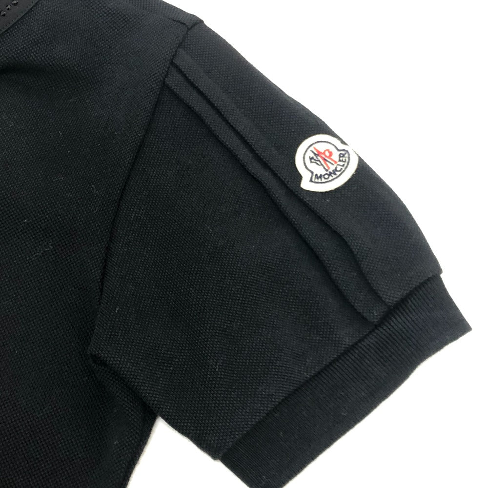 MONCLER K19548I00008 Moncler Enfant Patch Apparel Dress, Mini Short Sleeve Dress, Cotton, Women's, Black