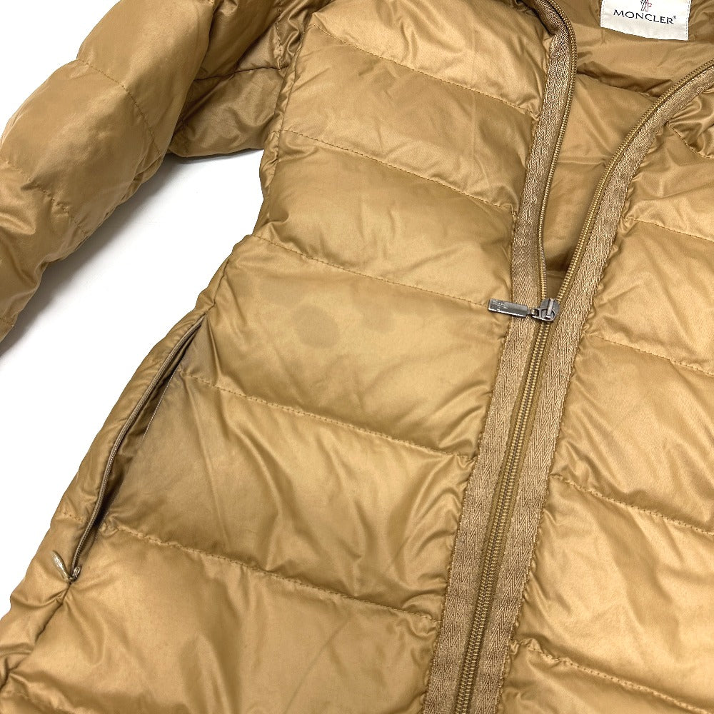 MONCLER NANTES Down Coat, Nylon, Brown, Women's