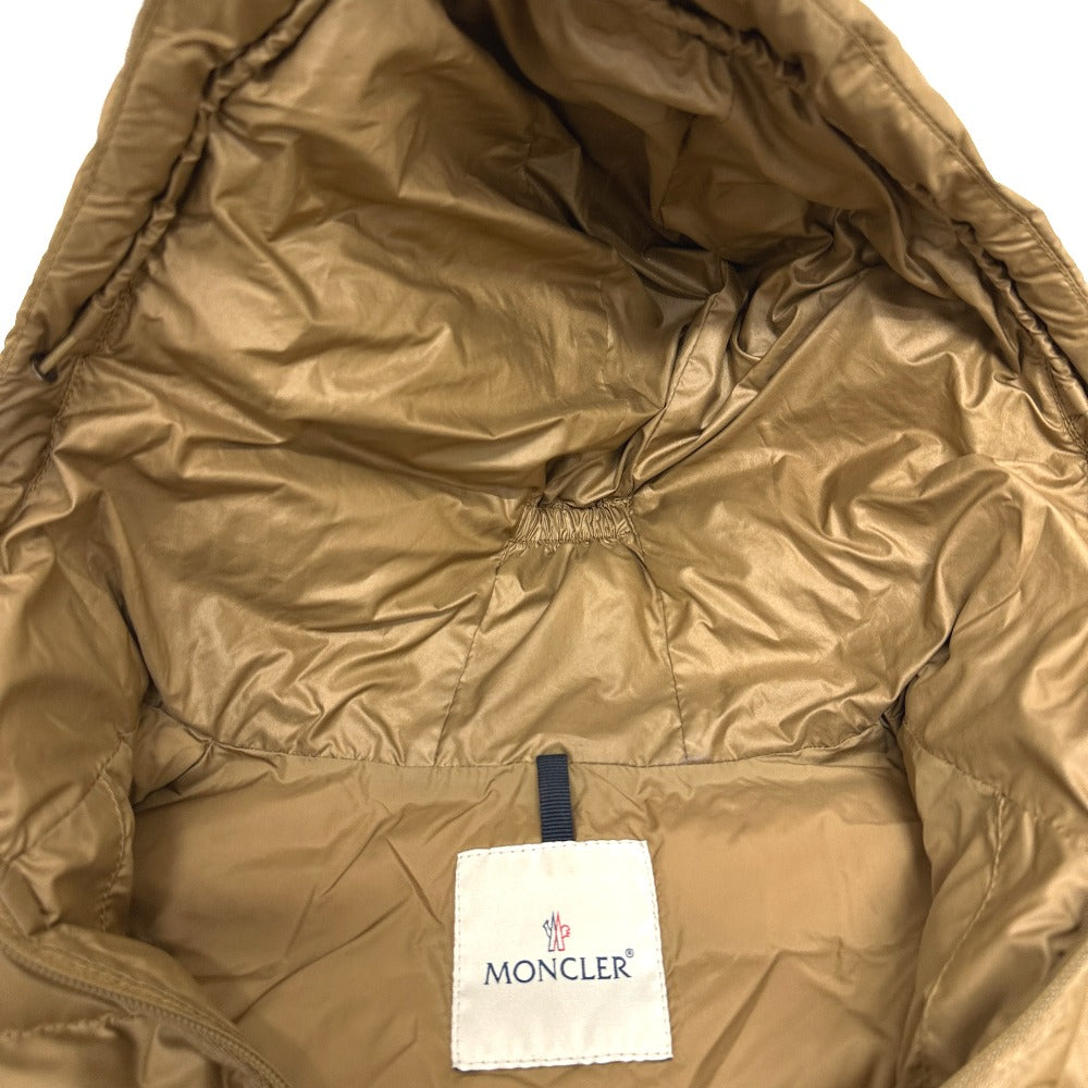 MONCLER NANTES Down Coat, Nylon, Brown, Women's
