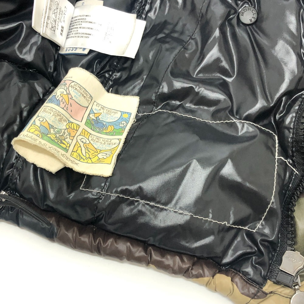 MONCLER EVEREST Apparel outerwear camouflage pattern logo hooded Down jacket polyester khaki Used