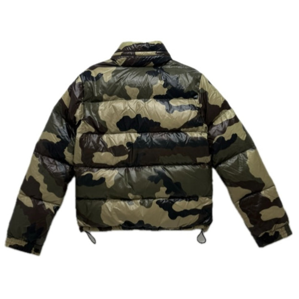 MONCLER EVEREST Apparel outerwear camouflage pattern logo hooded Down jacket polyester khaki Used
