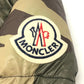 MONCLER EVEREST Apparel outerwear camouflage pattern logo hooded Down jacket polyester khaki Used