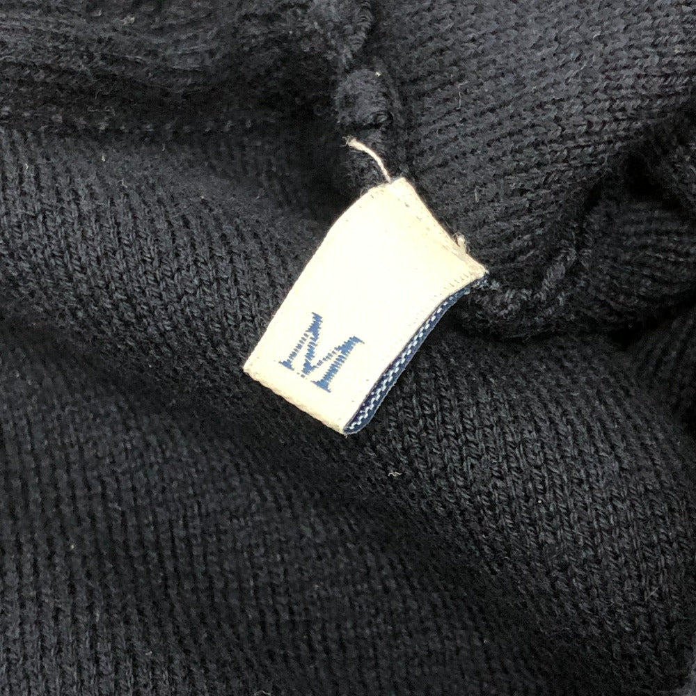 MONCLER ロゴ ワッペン アパレル トップス 襟元ニット 半袖 ニットポロ ポロシャツ コットン レディース ネイビー