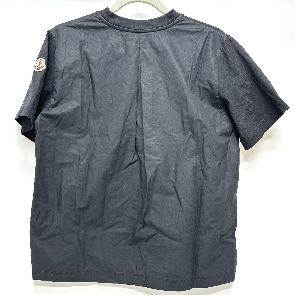 MONCLER C-SCOM-24-35846 Chest Pocket Side Button Apparel Short Sleeve T-Shirt Cotton Women's Black