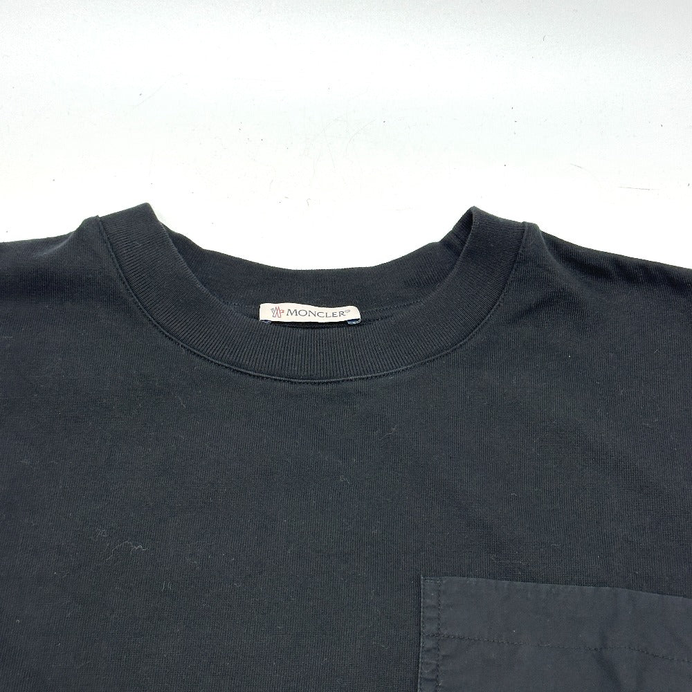 MONCLER C-SCOM-24-35846 Chest Pocket Side Button Apparel Short Sleeve T-Shirt Cotton Women's Black