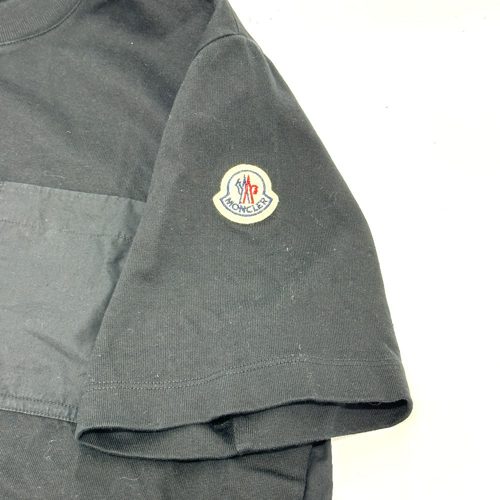 MONCLER C-SCOM-24-35846 Chest Pocket Side Button Apparel Short Sleeve T-Shirt Cotton Women's Black