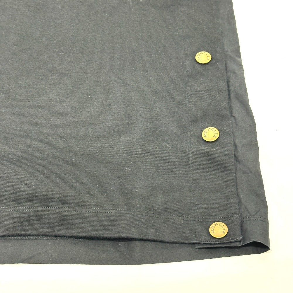 MONCLER C-SCOM-24-35846 Chest Pocket Side Button Apparel Short Sleeve T-Shirt Cotton Women's Black
