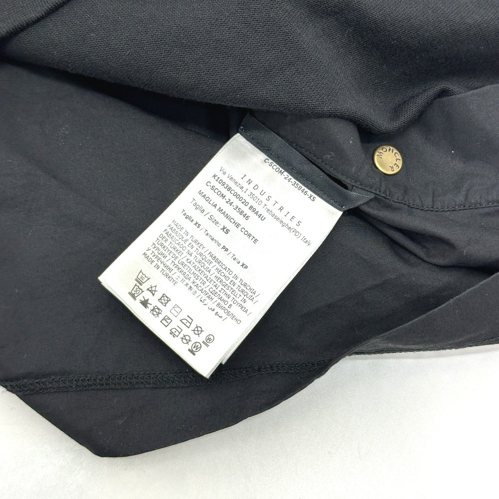 MONCLER C-SCOM-24-35846 Chest Pocket Side Button Apparel Short Sleeve T-Shirt Cotton Women's Black