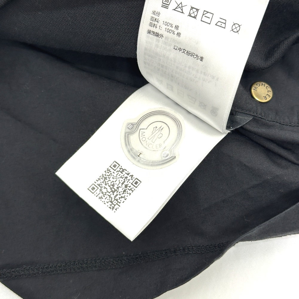 MONCLER C-SCOM-24-35846 Chest Pocket Side Button Apparel Short Sleeve T-Shirt Cotton Women's Black