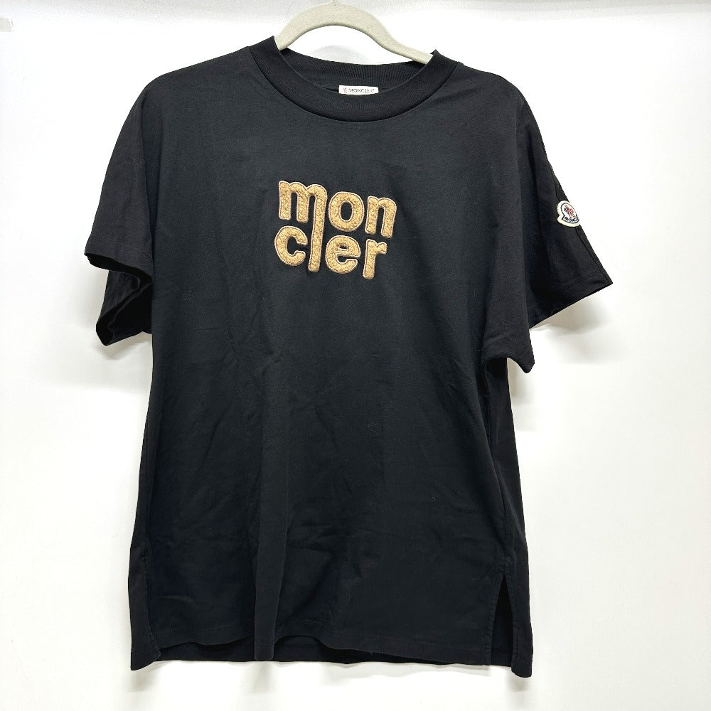 MONCLER C-SCOM-25-8822 Logo Apparel Short-Sleeved T-Shirt Cotton Women's Black