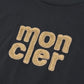 MONCLER C-SCOM-25-8822 Logo Apparel Short-Sleeved T-Shirt Cotton Women's Black