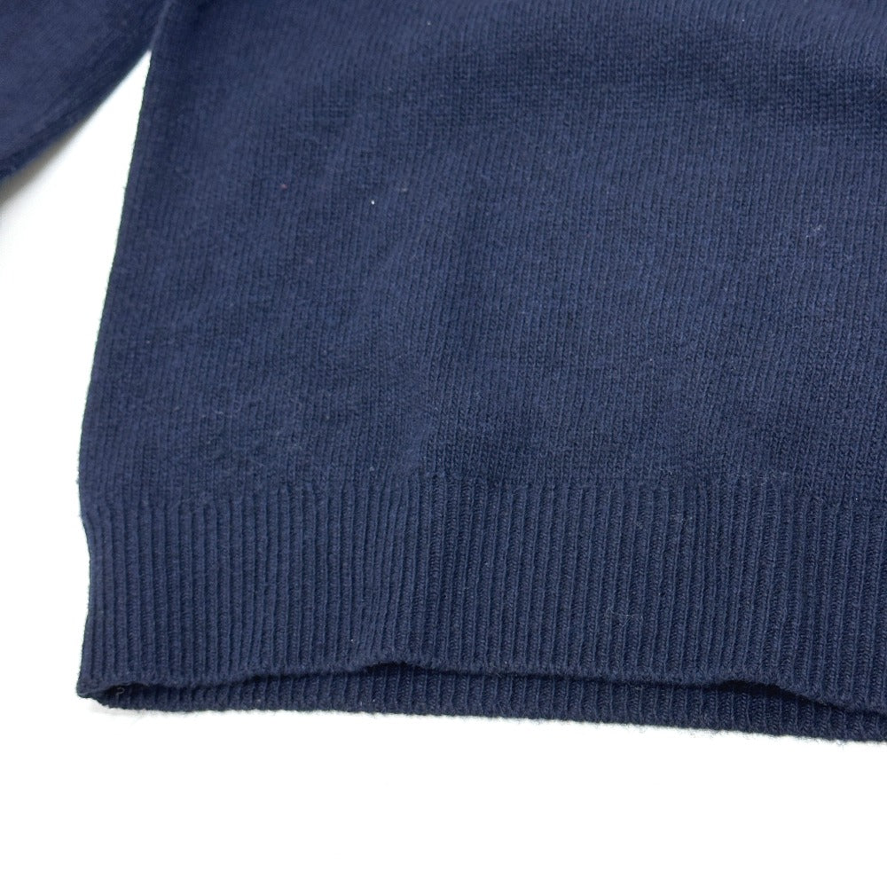MONCLER C-TIND-23-298 Logo Embroidered Long Sleeve Apparel Sweater Wool Women's Navy