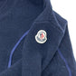 MONCLER C-TIND-23-298 Logo Embroidered Long Sleeve Apparel Sweater Wool Women's Navy