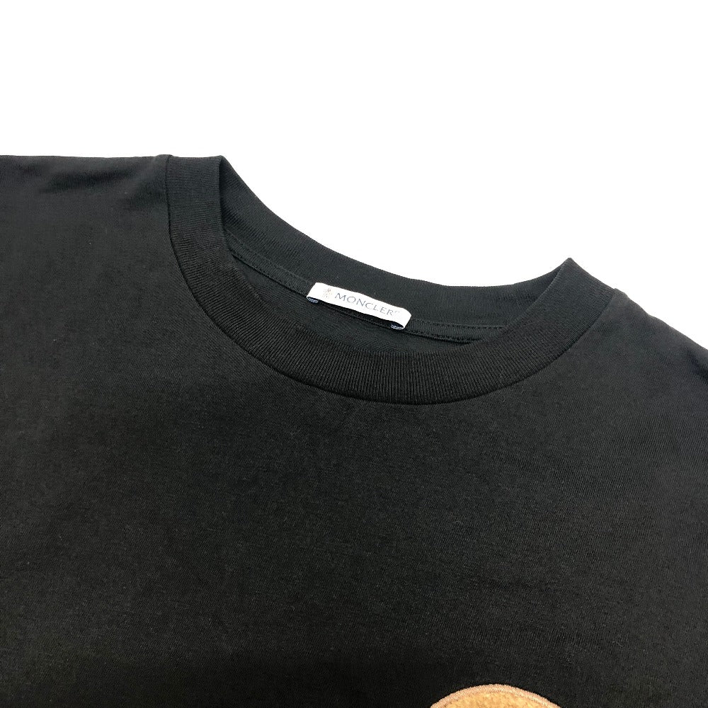 MONCLER ボアロゴパッチ ワッペン アパレル トップス ロンT 長袖シャツ コットン レディース ブラック