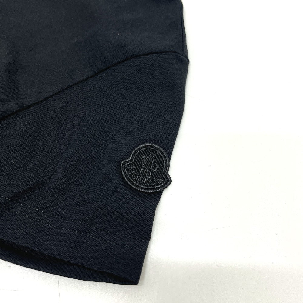 MONCLER K10938C00028 89ADC 25SS Embroidered hemline apparel Short sleeve T-shirt cotton Black Used