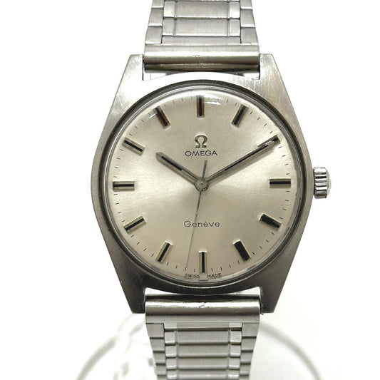 OMEGA 135.041 ジュネーブ 手巻き 腕時計 SS メンズ シルバー
