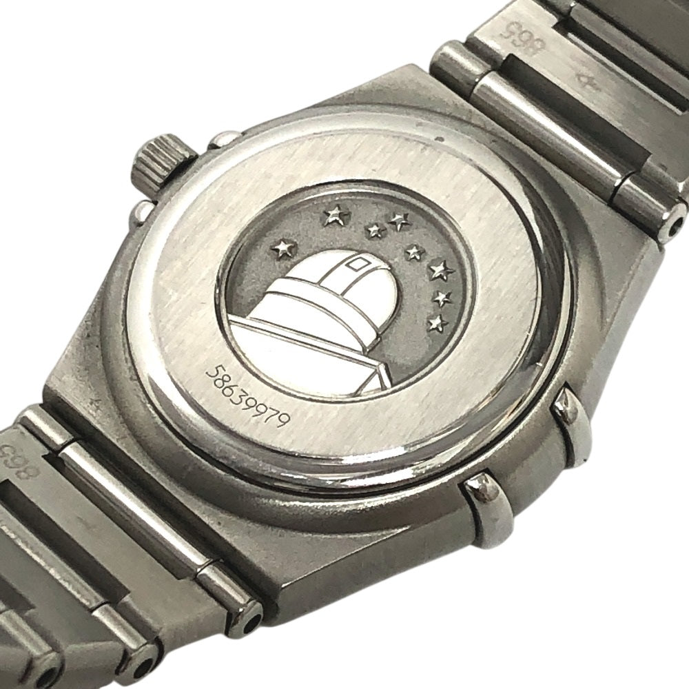 OMEGA 1572.3 Constellation quartz Wristwatch SS Silver Used