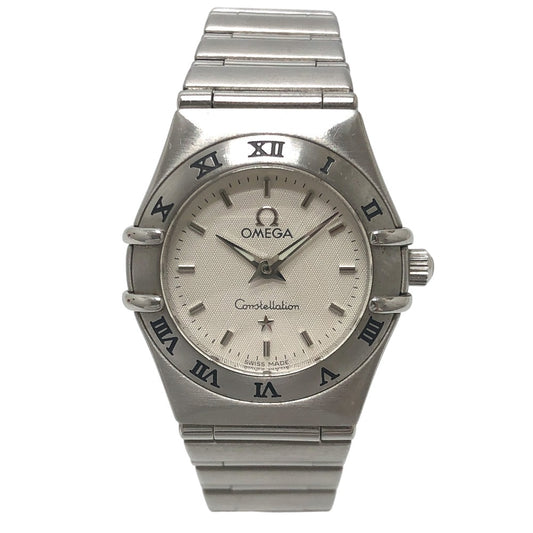 OMEGA 1572.3 Constellation quartz Wristwatch SS Silver Used