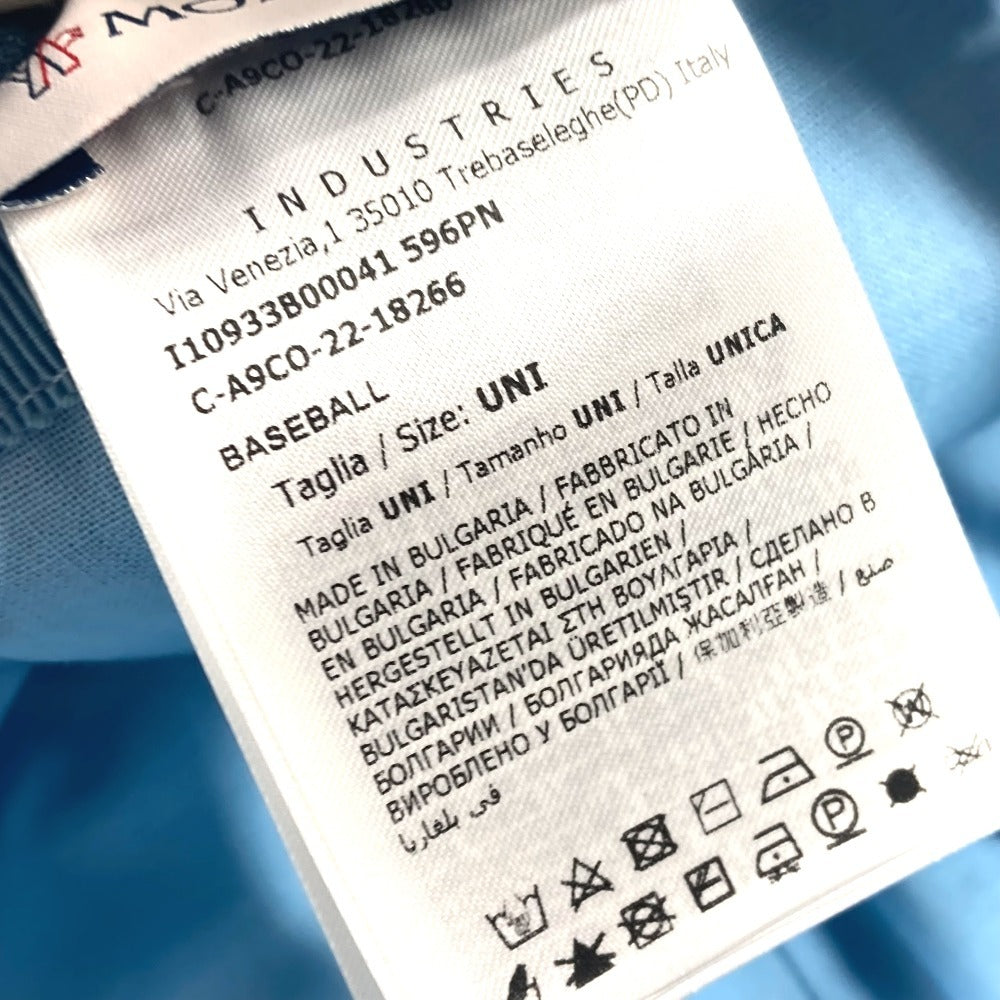 MONCLER ロゴ 帽子 キャップ帽 ベースボール キャップ コットン ユニセックス ブルー - brandshop-reference