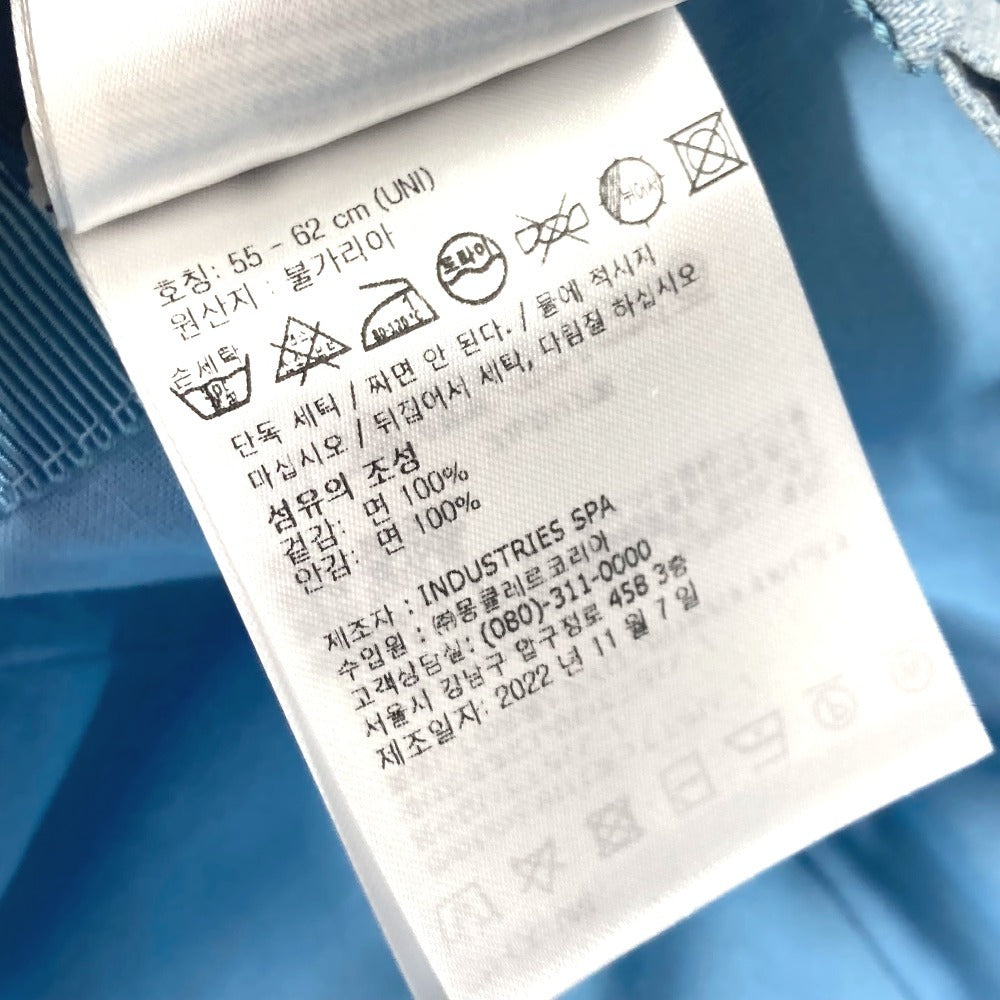 MONCLER ロゴ 帽子 キャップ帽 ベースボール キャップ コットン ユニセックス ブルー - brandshop-reference