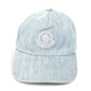 MONCLER ロゴ 帽子 キャップ帽 ベースボール キャップ コットン ユニセックス ブルー - brandshop-reference