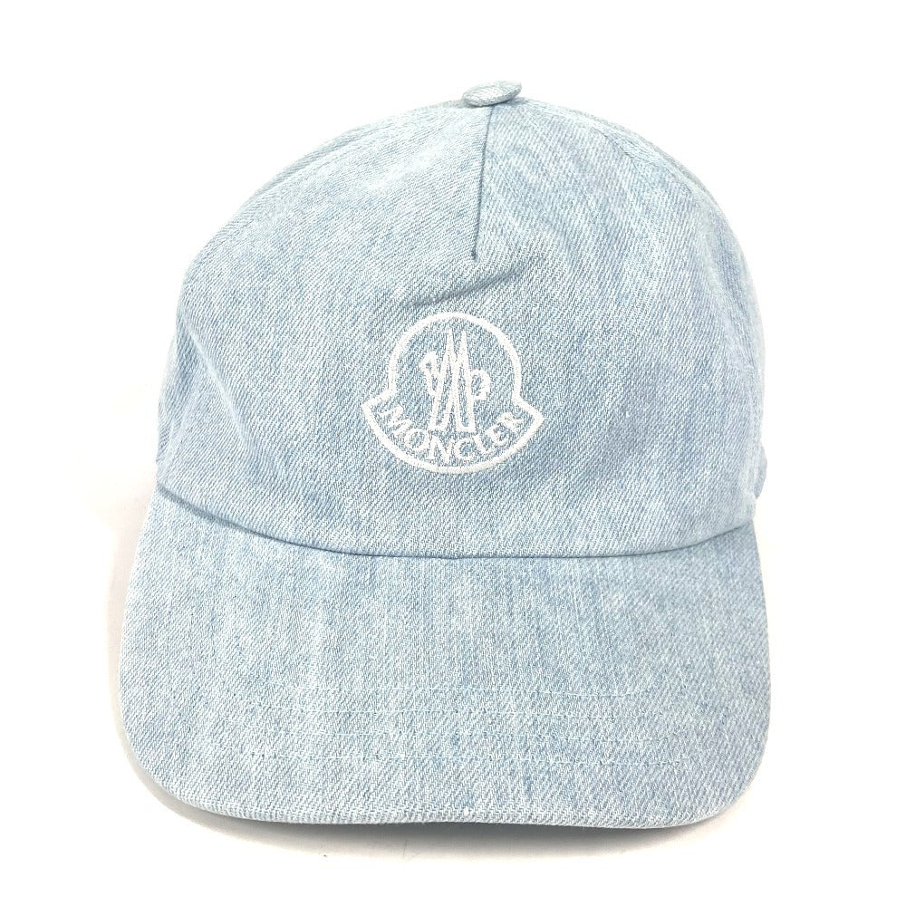 MONCLER ロゴ 帽子 キャップ帽 ベースボール キャップ コットン ユニセックス ブルー - brandshop-reference