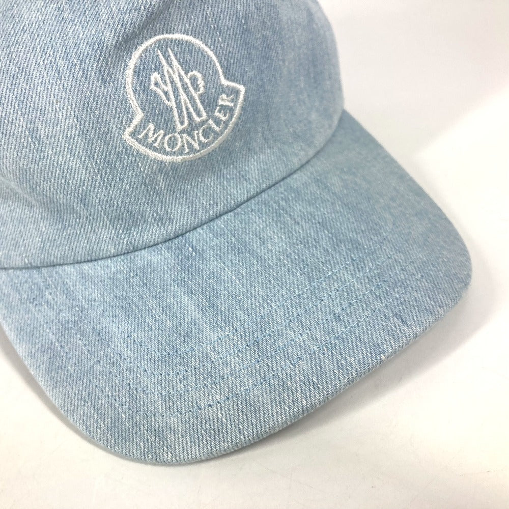 MONCLER ロゴ 帽子 キャップ帽 ベースボール キャップ コットン ユニセックス ブルー - brandshop-reference