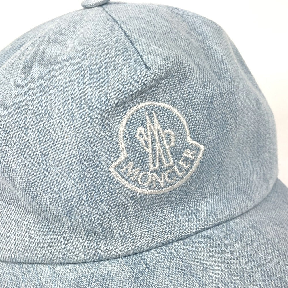 MONCLER ロゴ 帽子 キャップ帽 ベースボール キャップ コットン ユニセックス ブルー - brandshop-reference