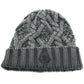 MONCLER ロゴ 編込み アパレル ニット帽 ウール レディース グレー
