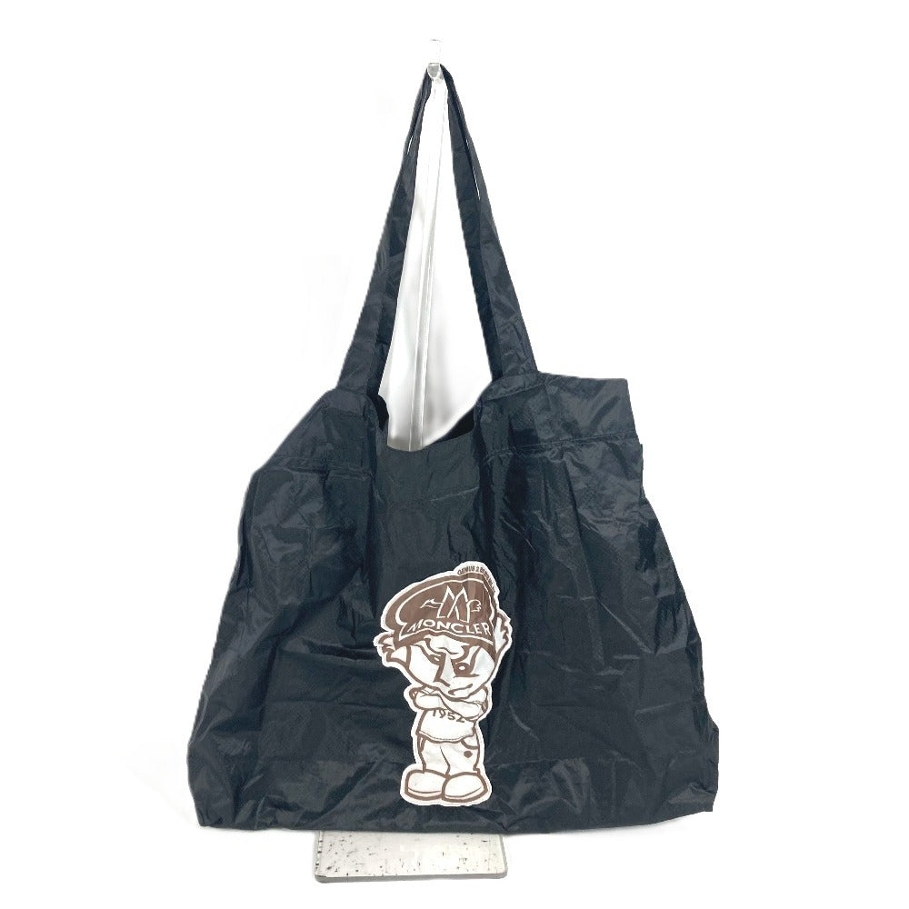MONCLER ロゴ ショルダーバッグ カバン トートバッグ エコバッグ ハンドバッグ ナイロン ユニセックス ブラック - brandshop-reference