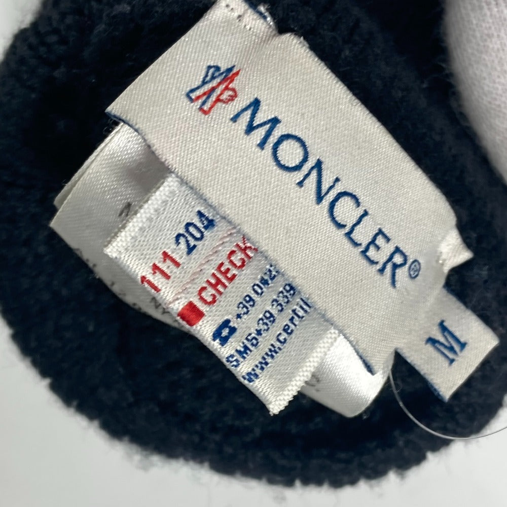 MONCLER ロゴ グローブ ワッペン アクセサリー 手袋 ウール ユニセックス ブラック