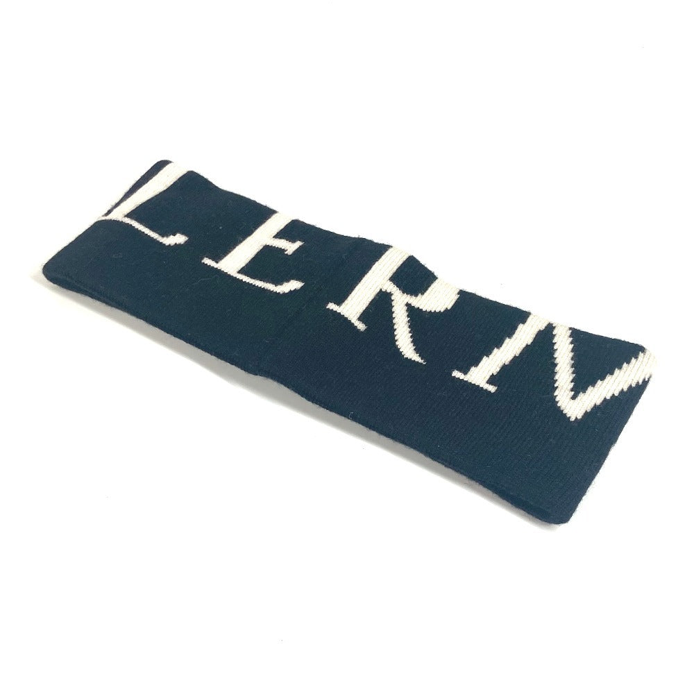 MONCLER ロゴ ヘッドバンド ヘアアクセサリー ヘアバンド ウール レディース ブラック - brandshop-reference