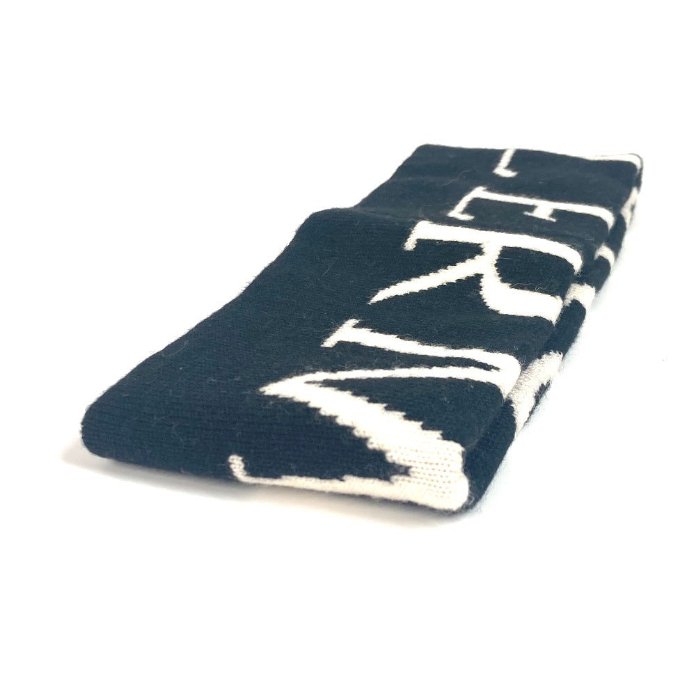 MONCLER ロゴ ヘッドバンド ヘアアクセサリー ヘアバンド ウール レディース ブラック - brandshop-reference