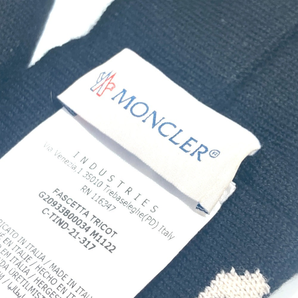 MONCLER ロゴ ヘッドバンド ヘアアクセサリー ヘアバンド ウール レディース ブラック - brandshop-reference