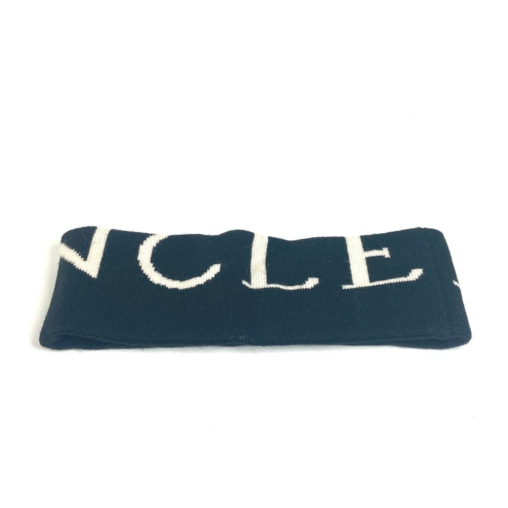 MONCLER ロゴ ヘッドバンド ヘアアクセサリー ヘアバンド ウール レディース ブラック - brandshop-reference