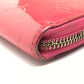 LOUIS VUITTON M9147F Monogram Vernis Zippy Wallet, Patent Leather, Women's, Raspberry Pink