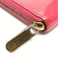 LOUIS VUITTON M9147F Monogram Vernis Zippy Wallet, Patent Leather, Women's, Raspberry Pink