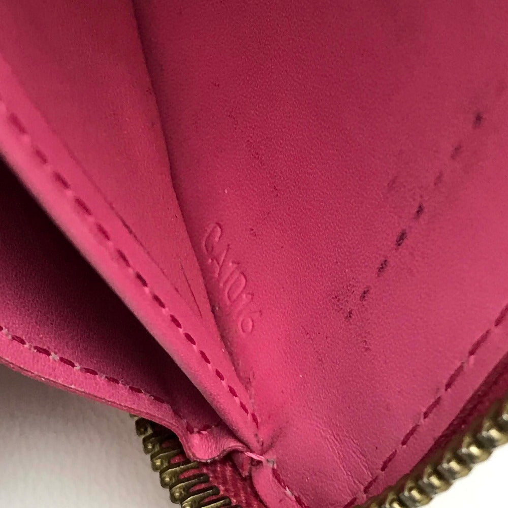 LOUIS VUITTON M9147F Monogram Vernis Zippy Wallet, Patent Leather, Women's, Raspberry Pink