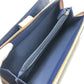 COACH Signature Bi-fold long wallet with logo Long Wallet Enamel / Leather blue Used